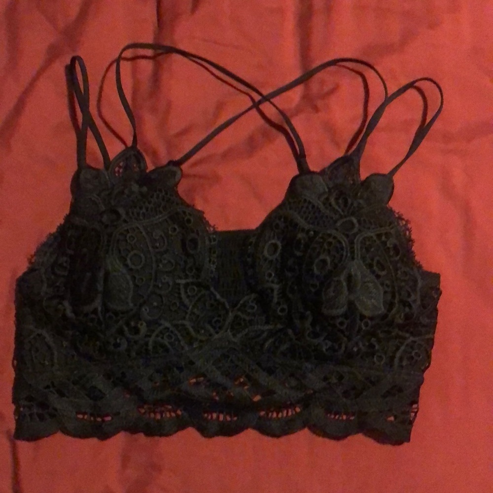 Black bralette with padding